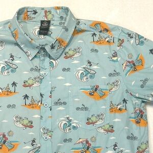 Disney Nightmare Before Christmas shirt button down Hawaiian style men’s large